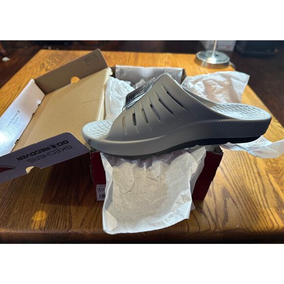 Brand New Skechers GO RECOVER Arch Fit Sandals - Grey - Picture 7 of 11